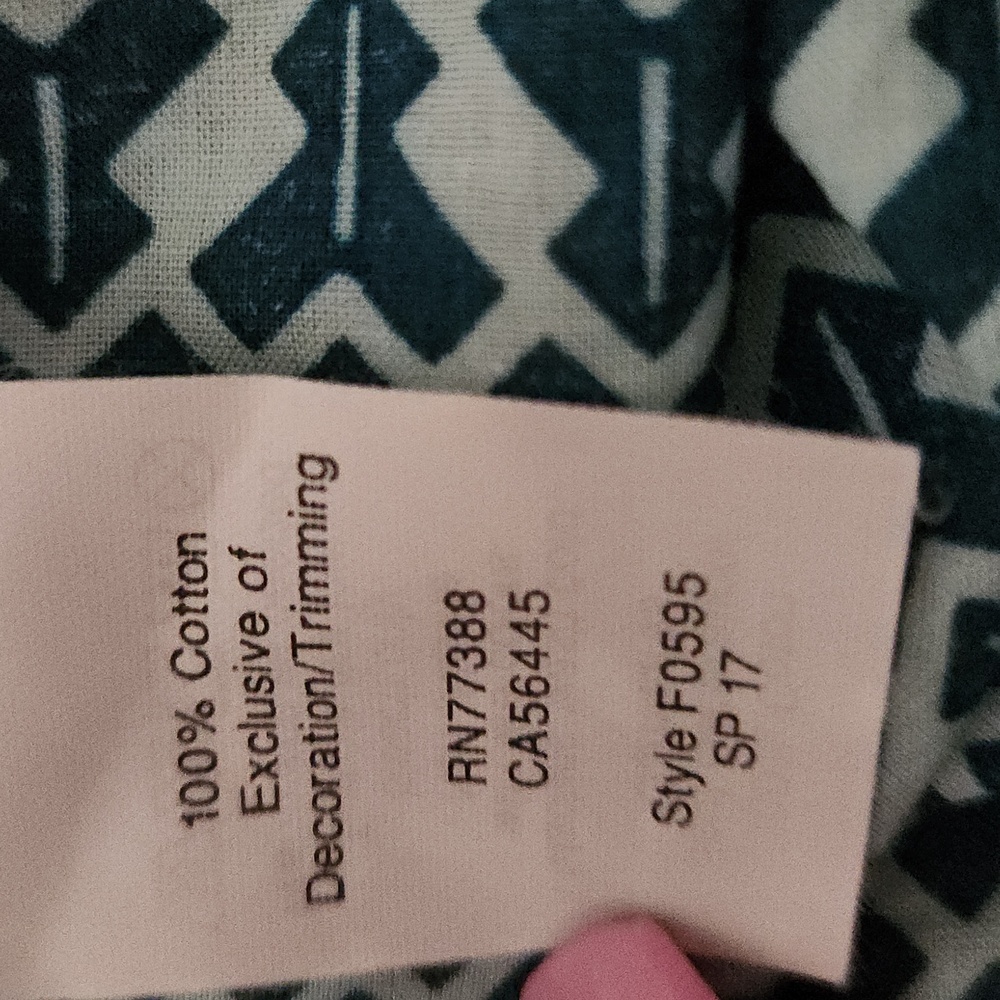 J.Crew Embroidered Blue Patterned Sleeveless Top - image 7